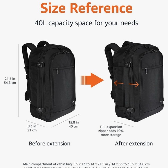 Amazon Basics Carry-On Travel Backpack LIKE NEW!!!!! - Picture 11 of 14